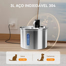 Fonte de água silenciosa para animais de estimação: Hidratação em aço inoxidável para gatos e cães de pequeno porte.