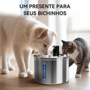 Fonte de água silenciosa para animais de estimação: Hidratação em aço inoxidável para gatos e cães de pequeno porte.