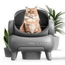 Caixa de areia autolimpante para gatos com controle por aplicativo.
